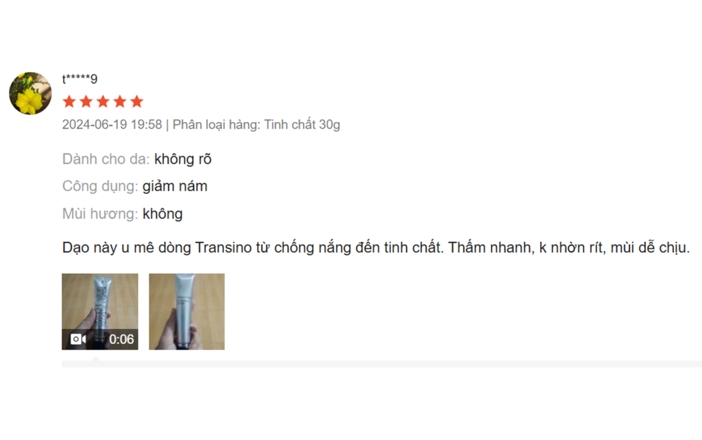 Review kem trị nám Transino của Nhật Melano Signal Essence từ người dùng