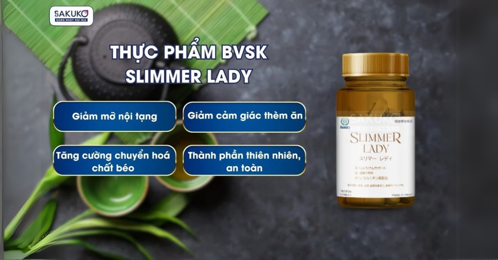 Thực phẩm BVSK Slimmer Lady 120 viên giảm cân an toàn, hiệu quả
