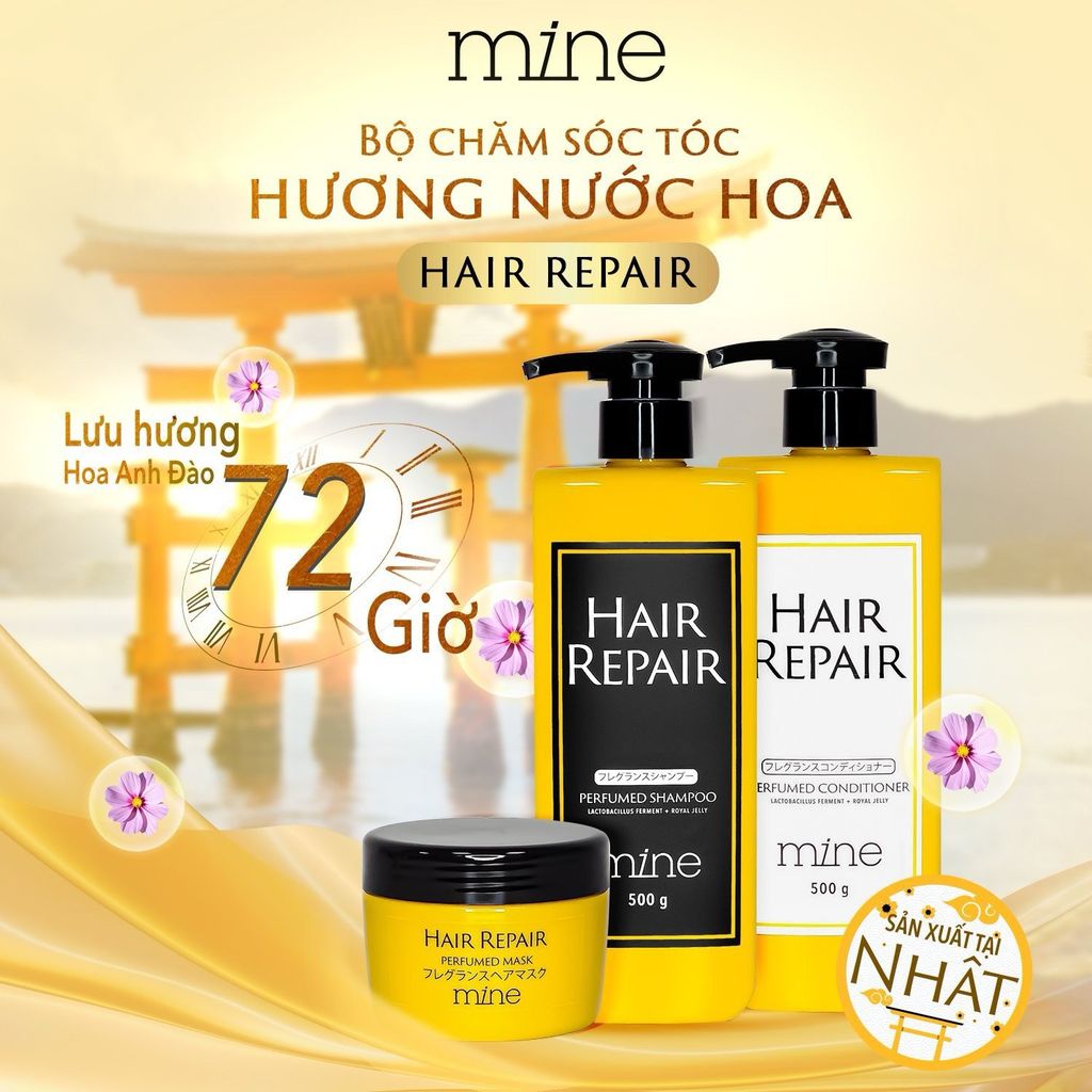 Bộ 3 sản phẩm chăm sóc tóc hương nước hoa