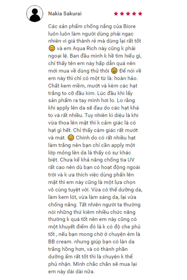 Khách hàng nhận xét sau khi sử dụng các sản phẩm của Biore Khách hàng nhận xét sau khi sử dụng các sản phẩm của Biore