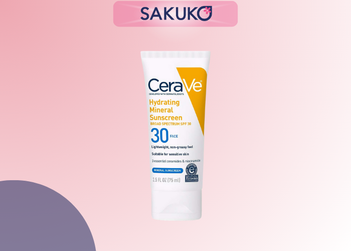 CeraVe Hydrating Mineral Sunscreen SPF 30/50