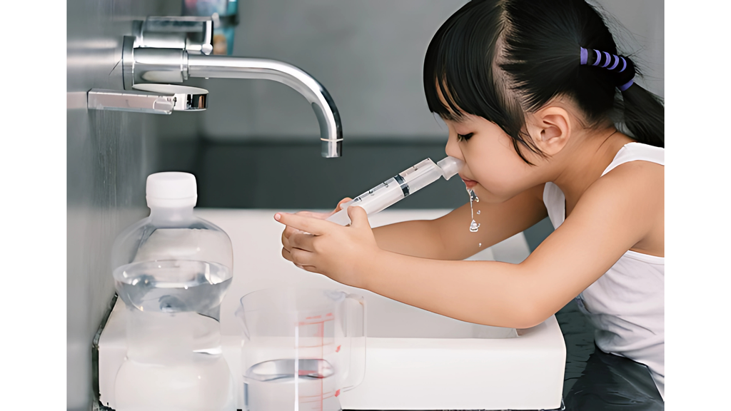 Rửa mũi bằng nước muối sinh lý giúp làm sạch đường hô hấp và loại bỏ sự tồn tại của các virus, vi khuẩn gây bệnh