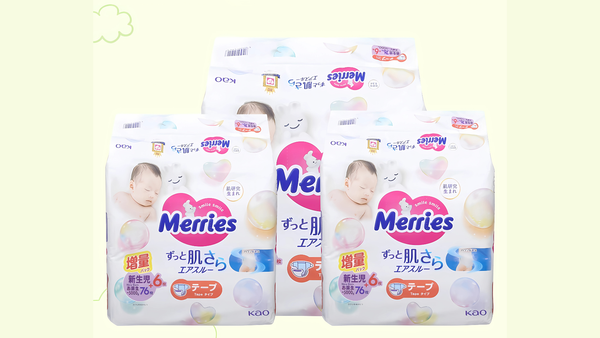 Bỉm Merries nội địa Nhật luôn nằm trong top sản phẩm bỉm sữa được yêu thích nhất tại Nhật và Việt Nam.