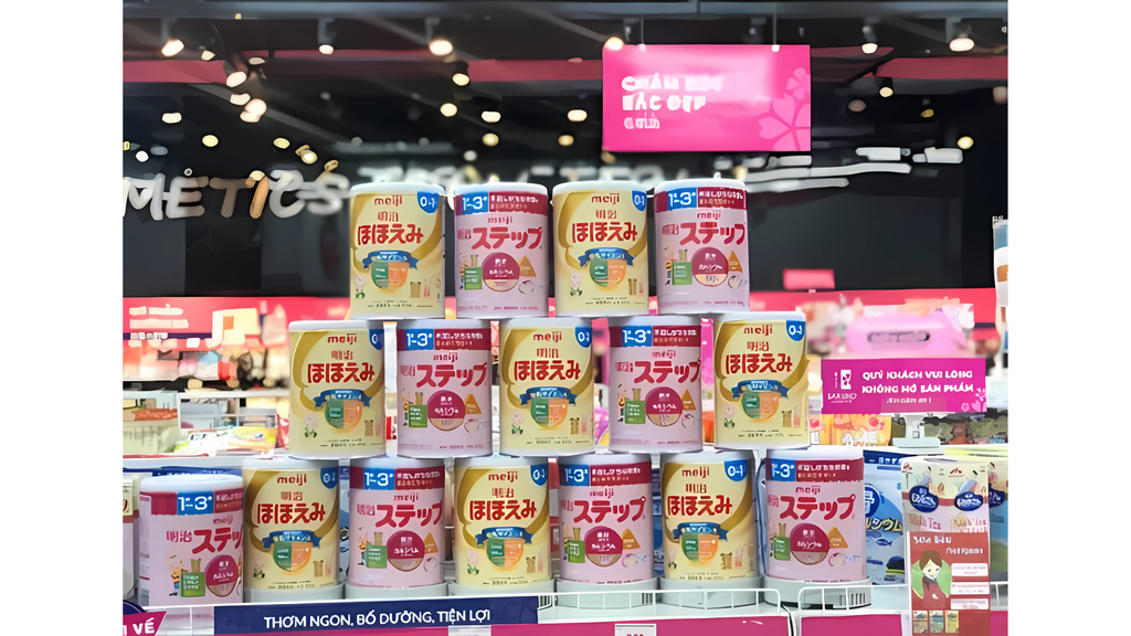 Các loại sữa nội địa Nhật chính hãng được bày bán tại siêu thị Sakuko Japanese Store