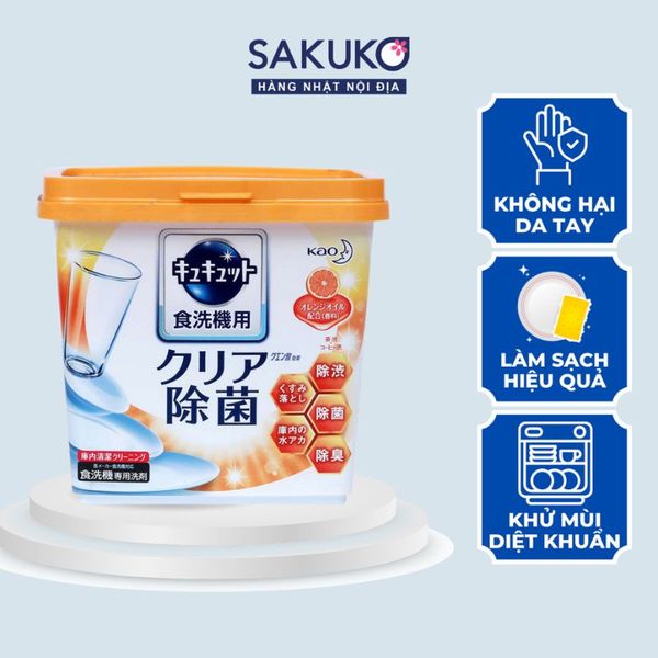 Bột rửa bát Kyukyuto hương cam cho máy