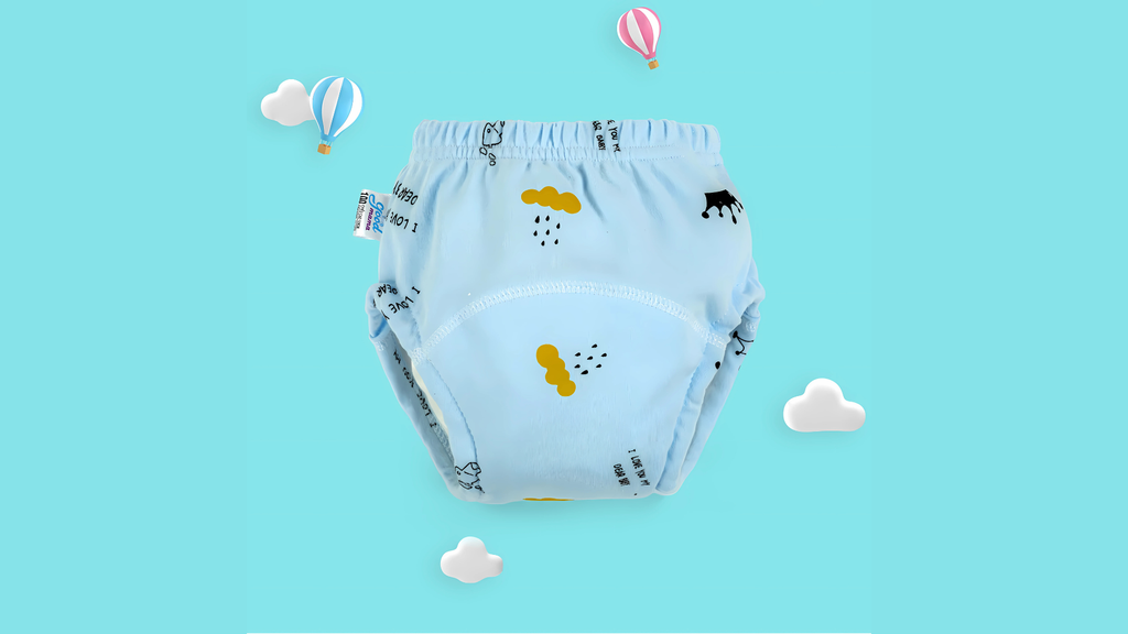Quần bỏ bỉm được làm bằng chất liệu cotton, có độ thông thoáng cao giúp trẻ không bị hăm da, kích ứng