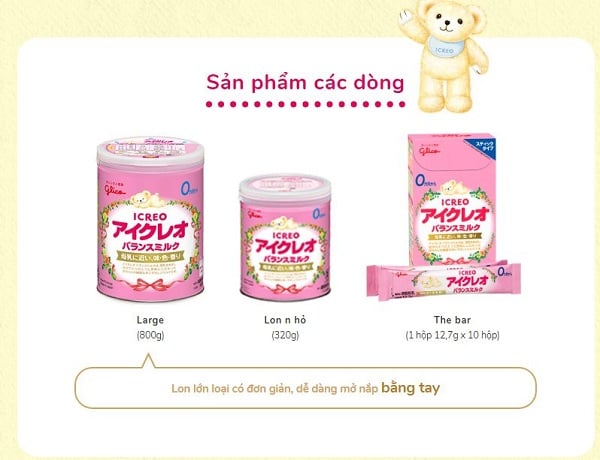 Các loại sữa Glico số 0