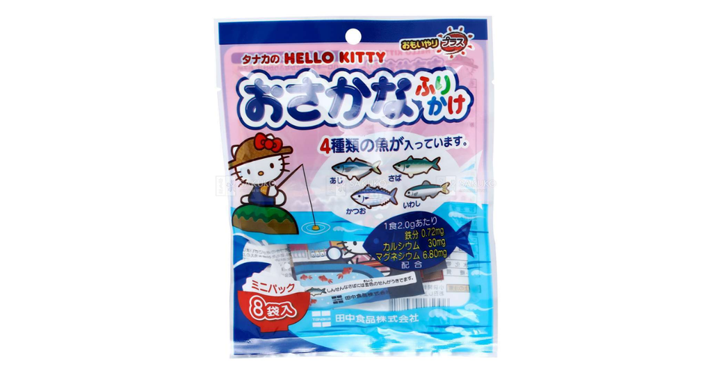 Công dụng của TANAKA FOODS Rắc cơm vị cá HELLO KITTY 8 gói