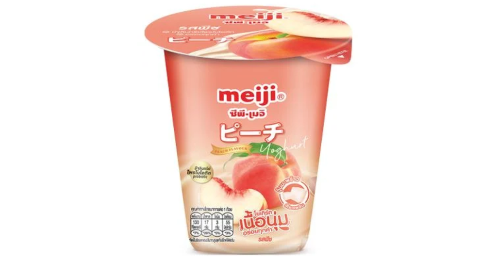 MEIJI Sữa chua thạch dừa vị đào 135g