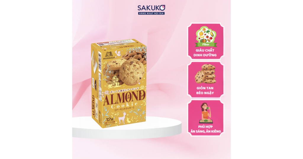 Thành phần của MORINAGA Bánh cookie hạnh nhân 12 chiếc