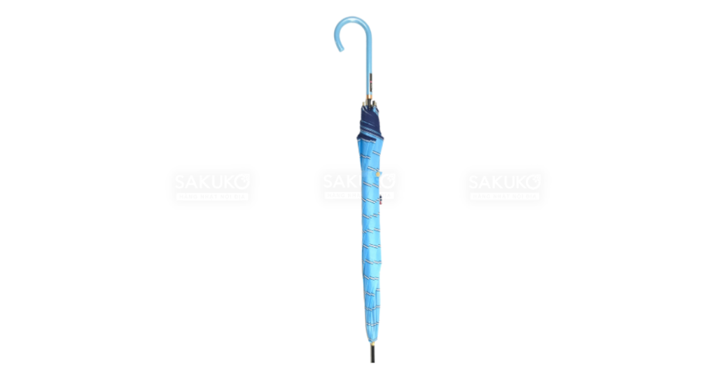 ONISHI IRYO - Ô cán dài cản gió 60cm (sọc-xanh nhạt)