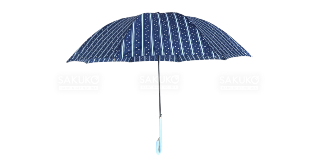 Công dụng của Ô cán dài cản gió 60cm chấm bi xanh ONISHI IRYO