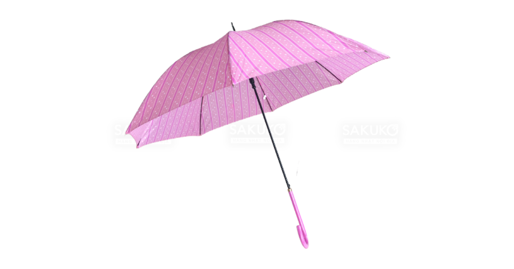 Cách sử dụng của Ô cán dài cản gió 60cm (chấm bi hồng) ONISHI IRYO