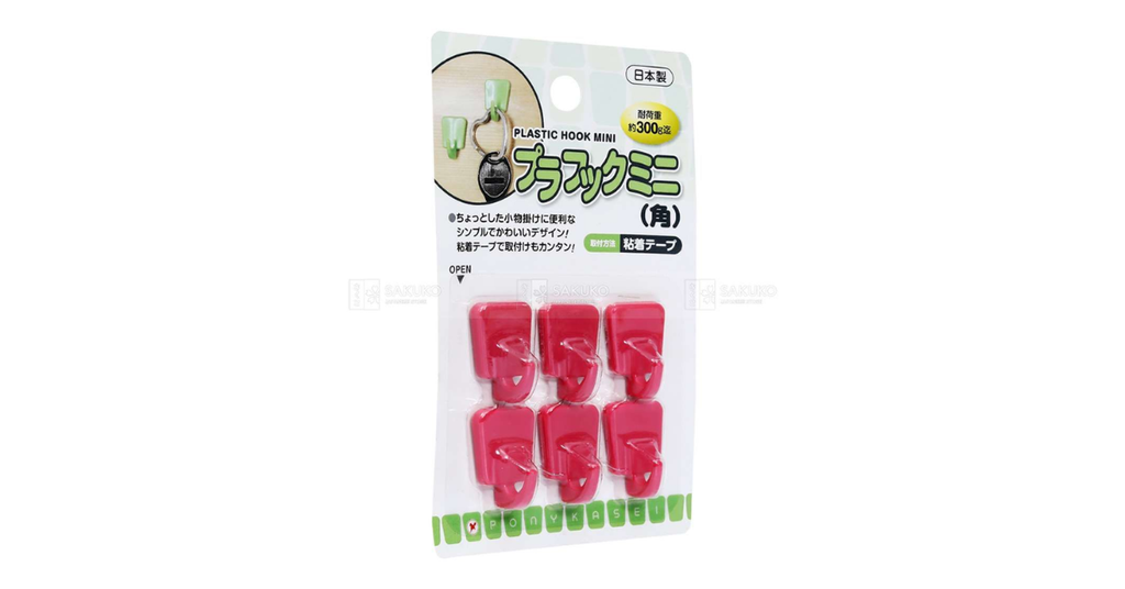 Công dụng của Móc dán tường màu hồng 6 chiếc PONYKASEI