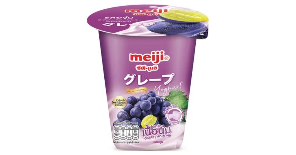 MEIJI Sữa chua thạch dừa vị nho 135g