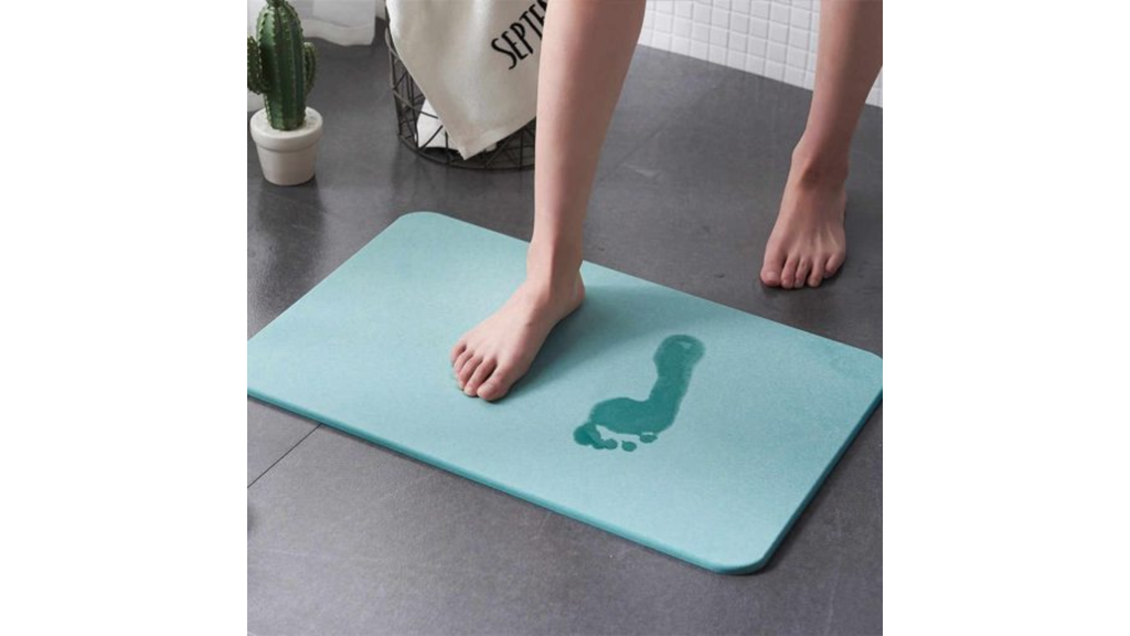 BESUTOKO- Thảm đá siêu thấm màu xanh 45x35x0.9cm