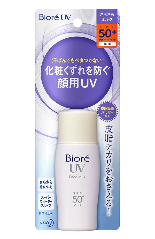 Biore UV Smooth Face Milk phù hợp chống nắng, dưỡng ẩm và làm lớp nền trang điểm cho da dầu Biore UV Smooth Face Milk