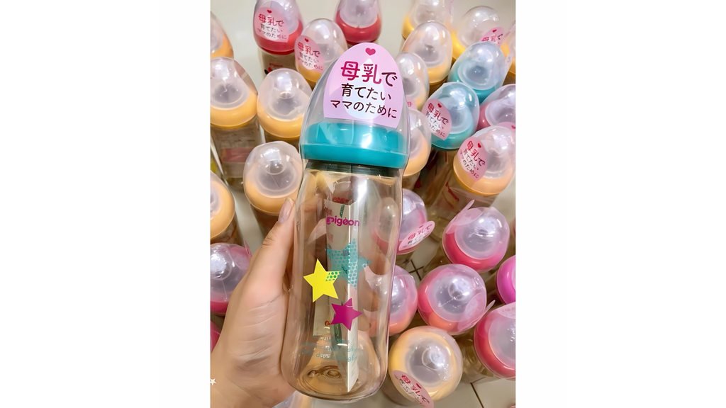 Mẹ có thể dễ dàng lựa chọn màu sắc, dung tích bình sữa phù hợp với con yêu từ hàng chục loại bình sữa Pigeon nội địa Nhật.