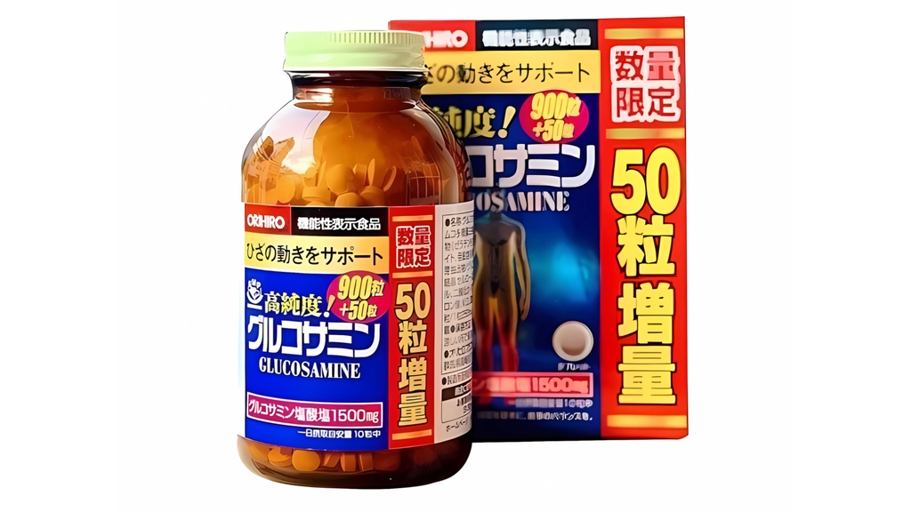 Glucosamine Orihiro Nhật 950 viên hỗ trợ tạo ra dịch nhầy giúp khớp xương chuyển động thoải mái mà không gây ra cơn đau.