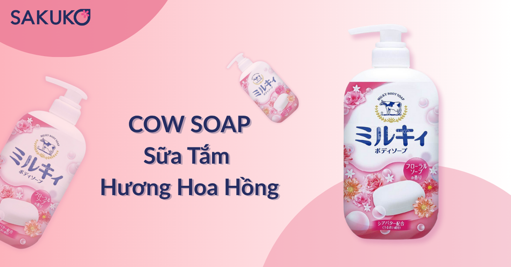Sữa tắm COW SOAP Hương Hoa Hồng 550ml