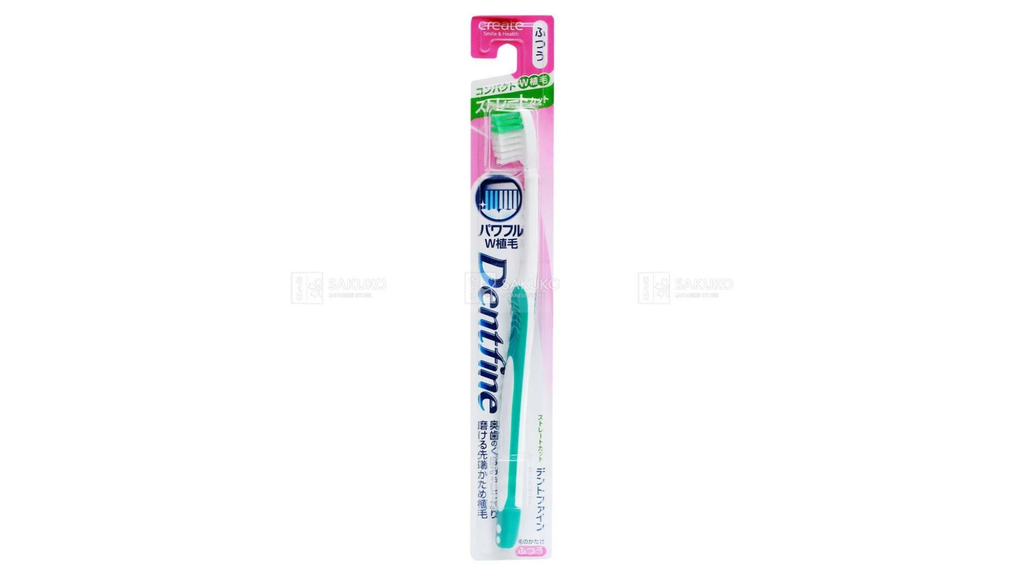 CREATE- Bàn chải Dentfine mặt phẳng- Loại thường, màu xanh