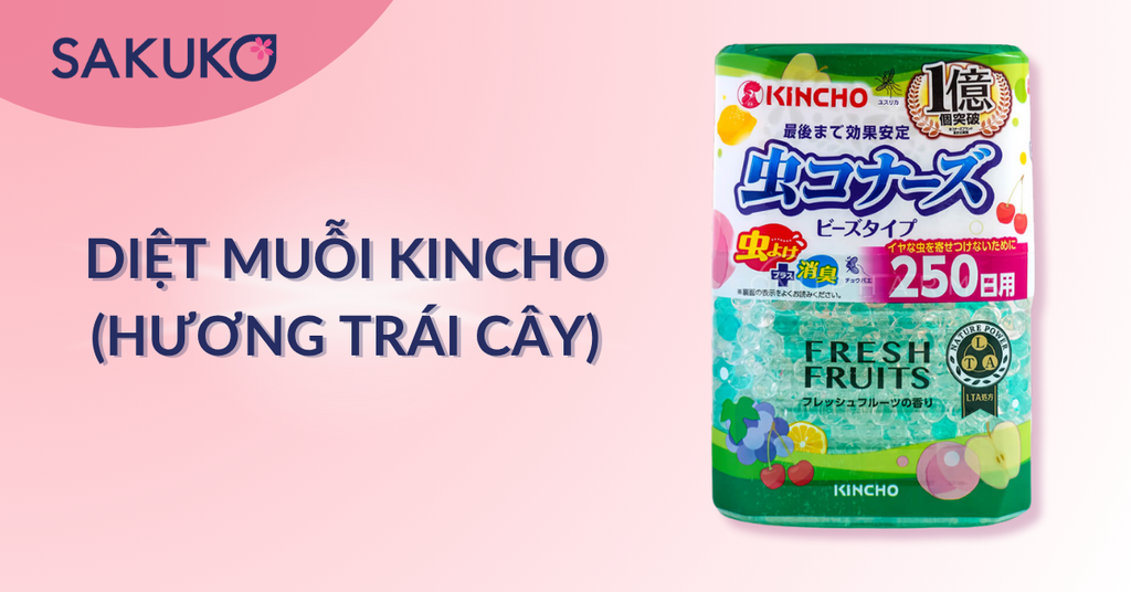 Dung dịch làm thơm phòng và đuổi muỗi (hương trái cây) KINCHO
