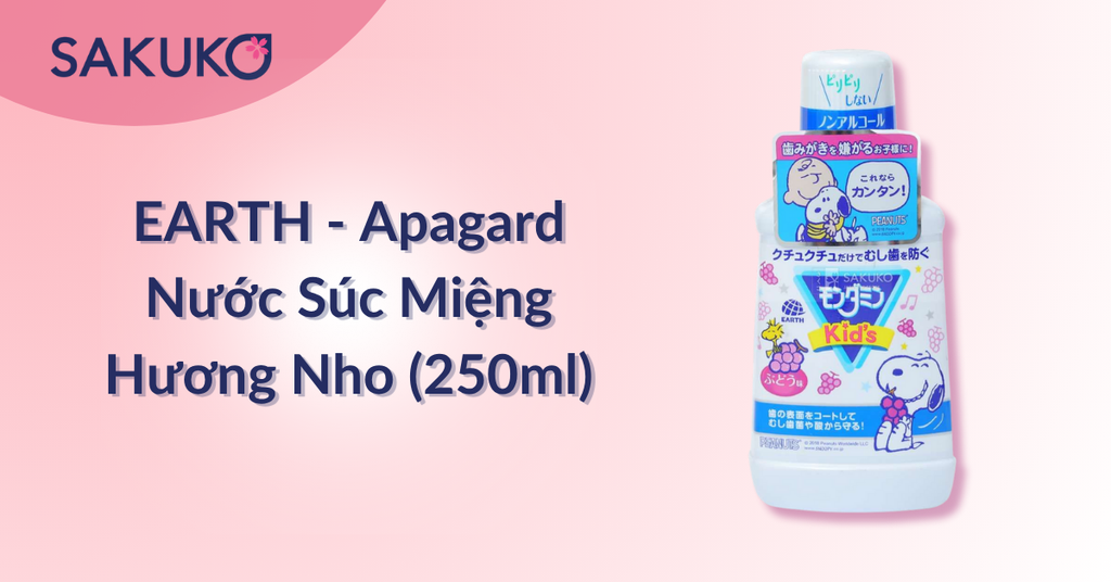 Nước súc miệng Mondahmin Kids hương nho