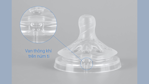 Mẹ nên chọn núm ti có van thông khí giúp ổn định áp suất trong bình