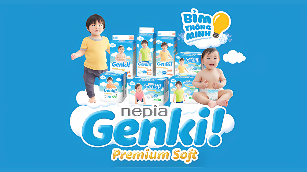 Genki là sản phẩm bỉm cao cấp đến từ tập đoàn Oji Nepia - Nhật Bản.