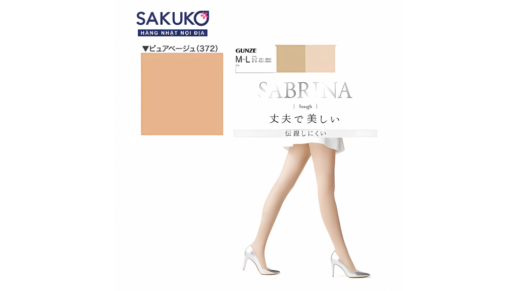 GUNZE-Quần tất Sabrina chống tĩnh điện-Đen M-L