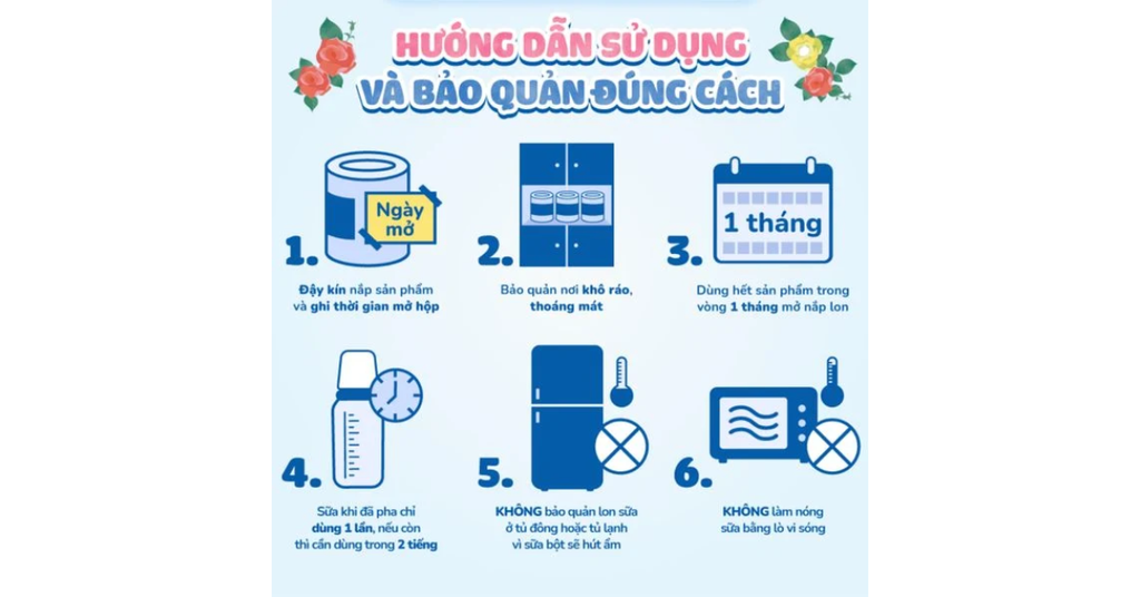 Hướng dẫn cách bảo quản sữa Growup số 9