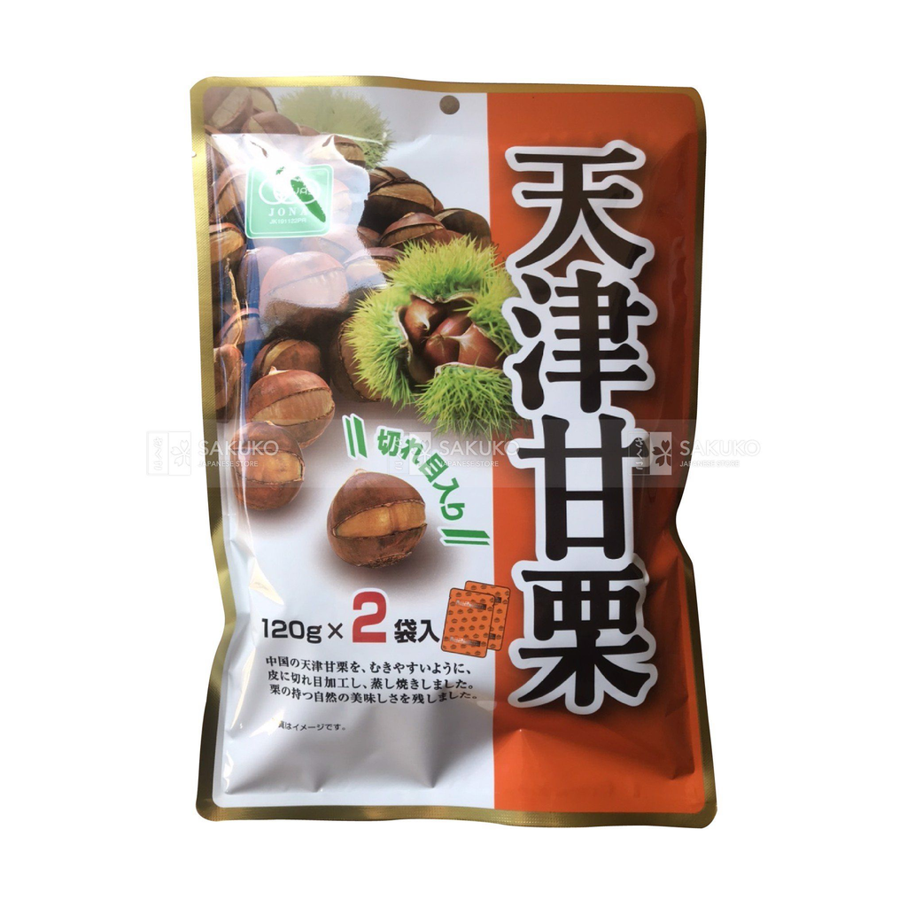Hạt dẻ hữu cơ nguyên vỏ 120gx2 túi Plus Food