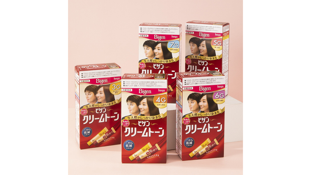 HOYU-Thuốc nhuộm bạc Bigen dạng kem-nâuNatural 6G