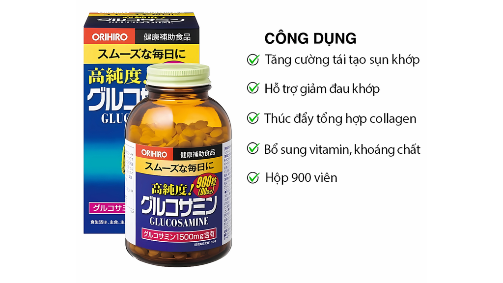 Lượng Glucosamine tối đa dùng trong 1 ngày là 1500mg/người