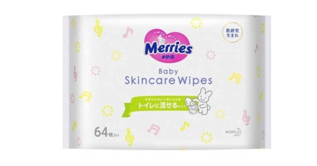 Công dụng giấy ướt cho bé Merries 64m (Tan trong nước)