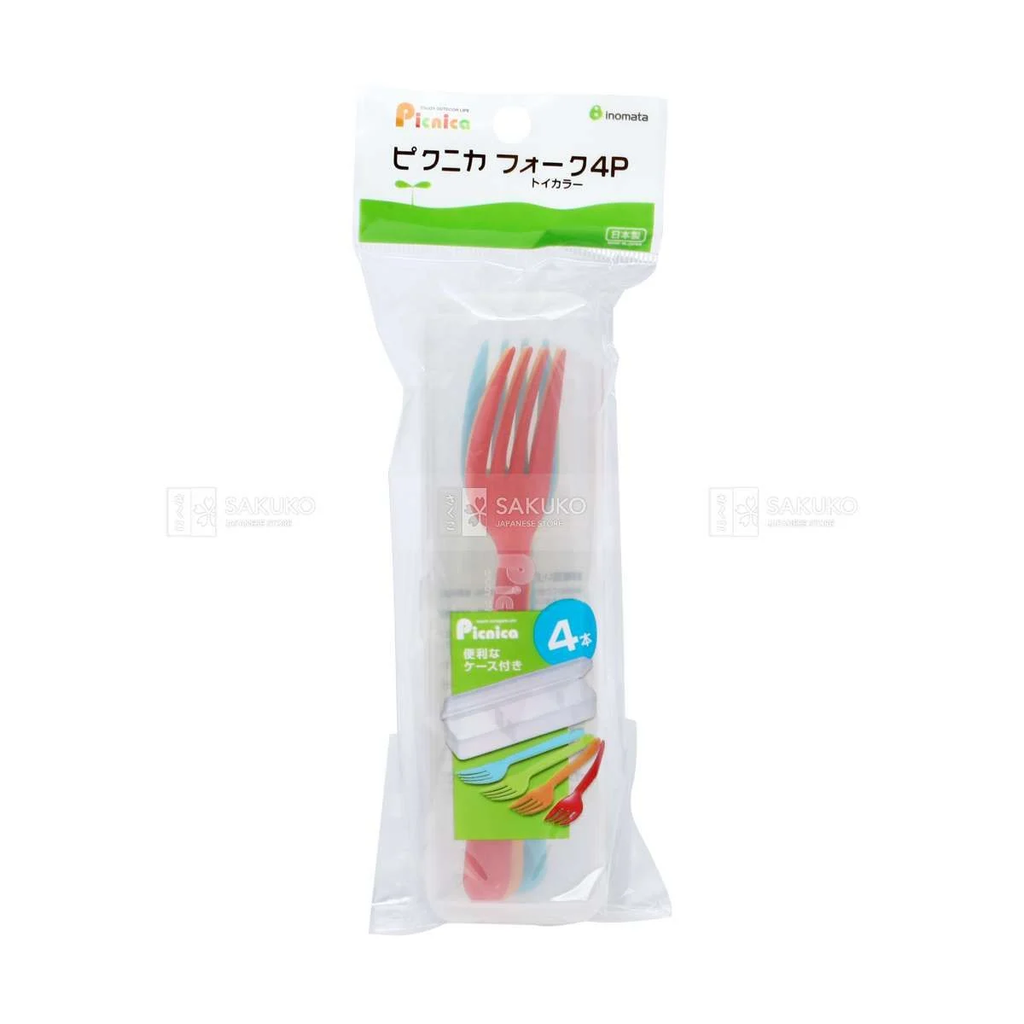 INOMATA - Set 4 dĩa nhựa nhiều màu