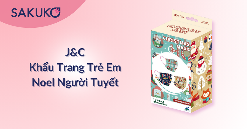 Khẩu trang trẻ em Noel người tuyết