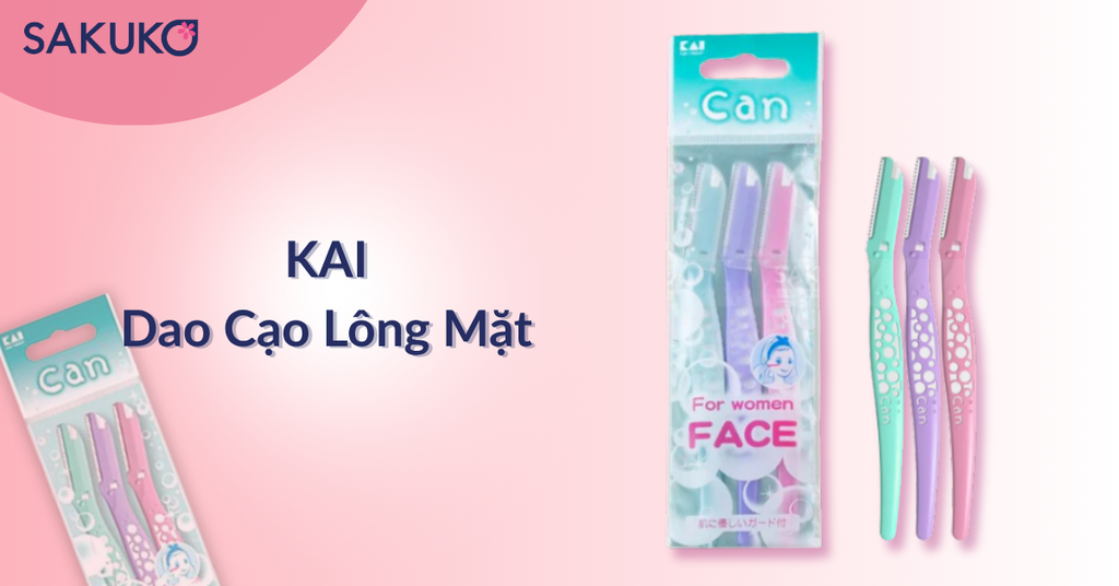 Set 3 Dao Cạo Lông Mặt KAI Cho Nữ
