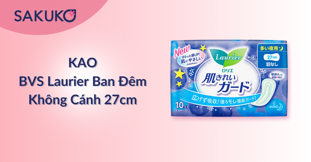 Băng vệ sinh KAO Laurier ban đêm không cánh