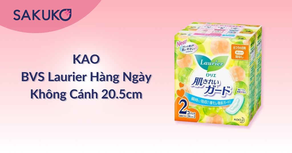 Băng vệ sinh KAO hàng ngày Laurier không cánh 20.5cm