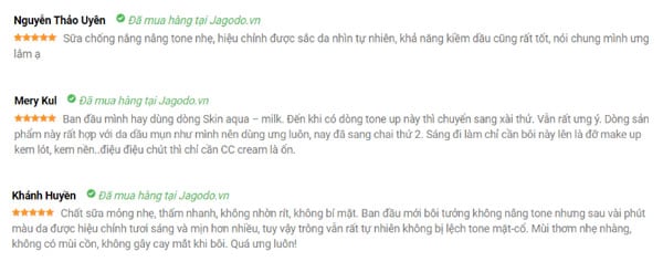 Review sữa chống nắng Skin Aqua Tone up UV Milk Lavender 40ml
