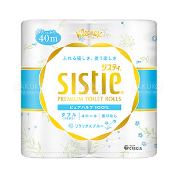 KLEENEX - Giấy Vệ Sinh 4 Cuộn 2 Lớp Màu Xanh