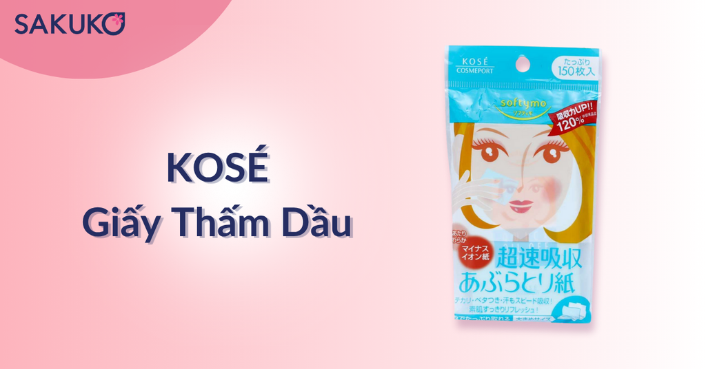 Giấy Thấm Dầu KOSE Softymo Minus Ion