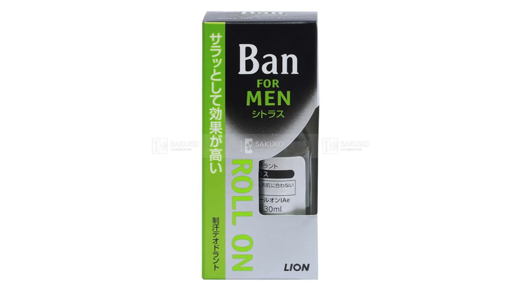 LION- Lăn khử mùi diệt khuẩn BAN không mùi 30ml FOR MEN