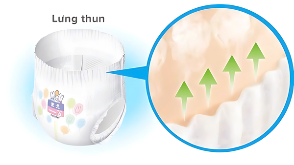 Lưng thun 3D của bỉm nội địa Nhật