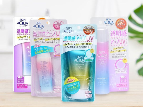 Các loại kem chống nắng skin aqua tone up