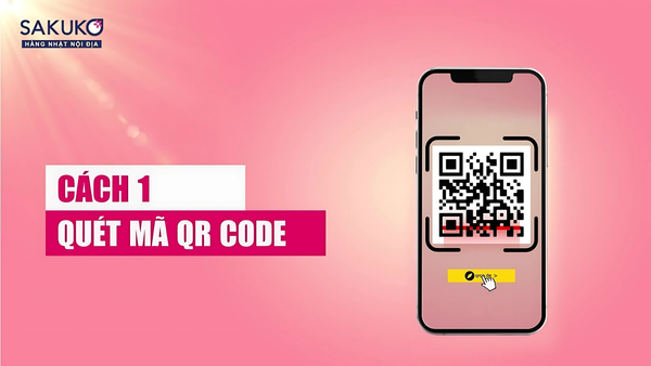 Mở camera để quét mã QR tải app