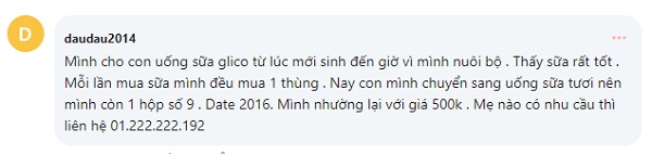 Reivew của mẹ bỉm sữa về sữa Glico Reivew của mẹ bỉm sữa về sữa Glico