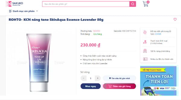 Mua kem chống nắng skin aqua bước 4