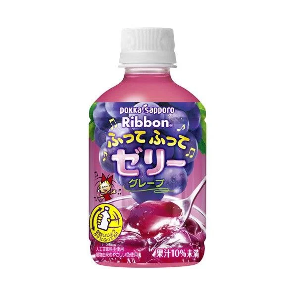Nước nho kèm thạch Ribbon POKKA SAPPORO 295g